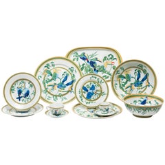 Hermes "Toucan" Porcelain Dinnerware Service 55 Pieces