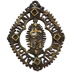 Médaille de dévotion « Conception immaculée », bronze, émail, Espagne, 17ème siècle