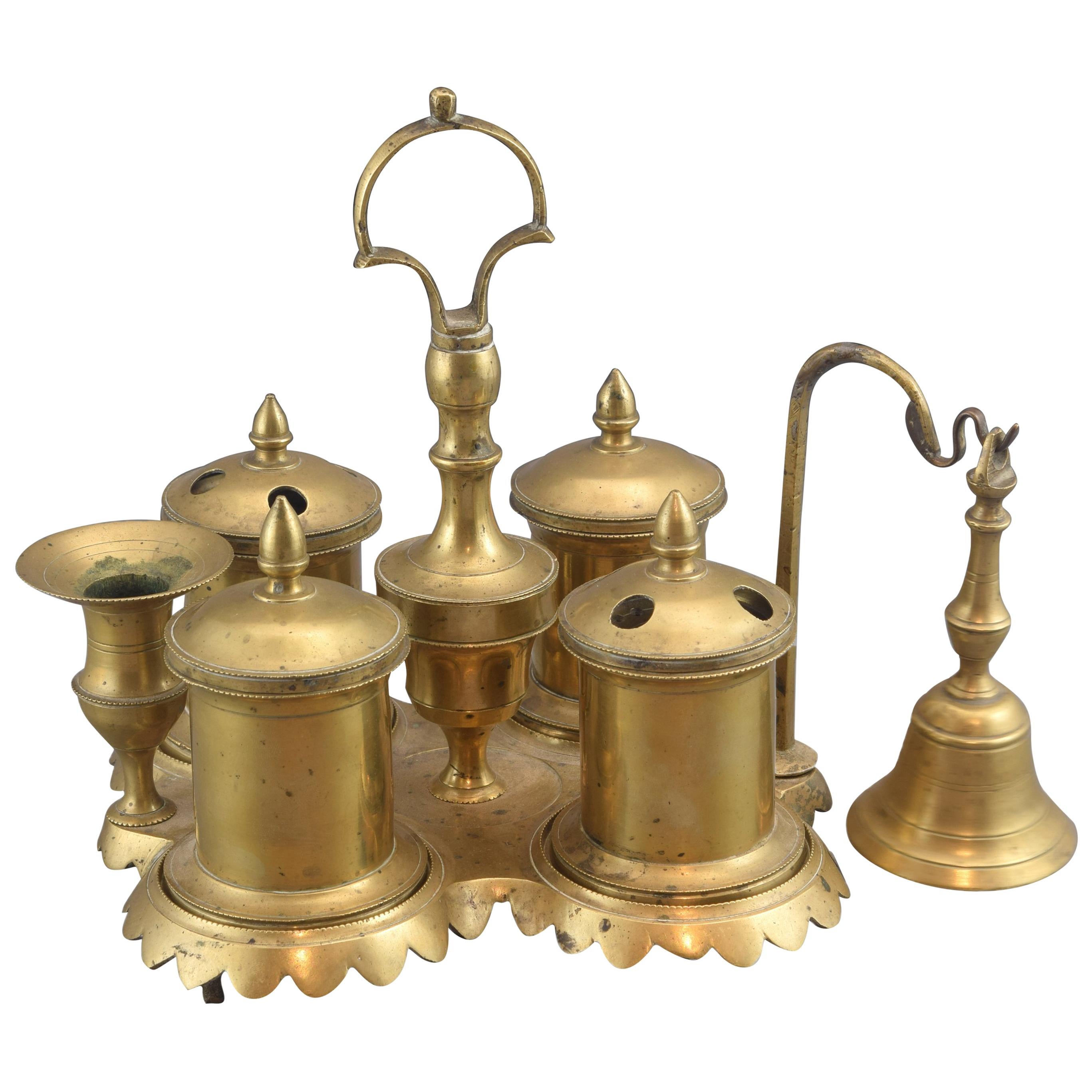 Bronze Desk Set or Writing Set, 19th Century