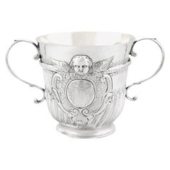 Antiker Queen Anne Britannia Standard-Silber-Porringer