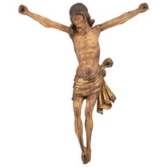Christ, bois polychromé et doré, école de Castille, Espagne, 16ème siècle