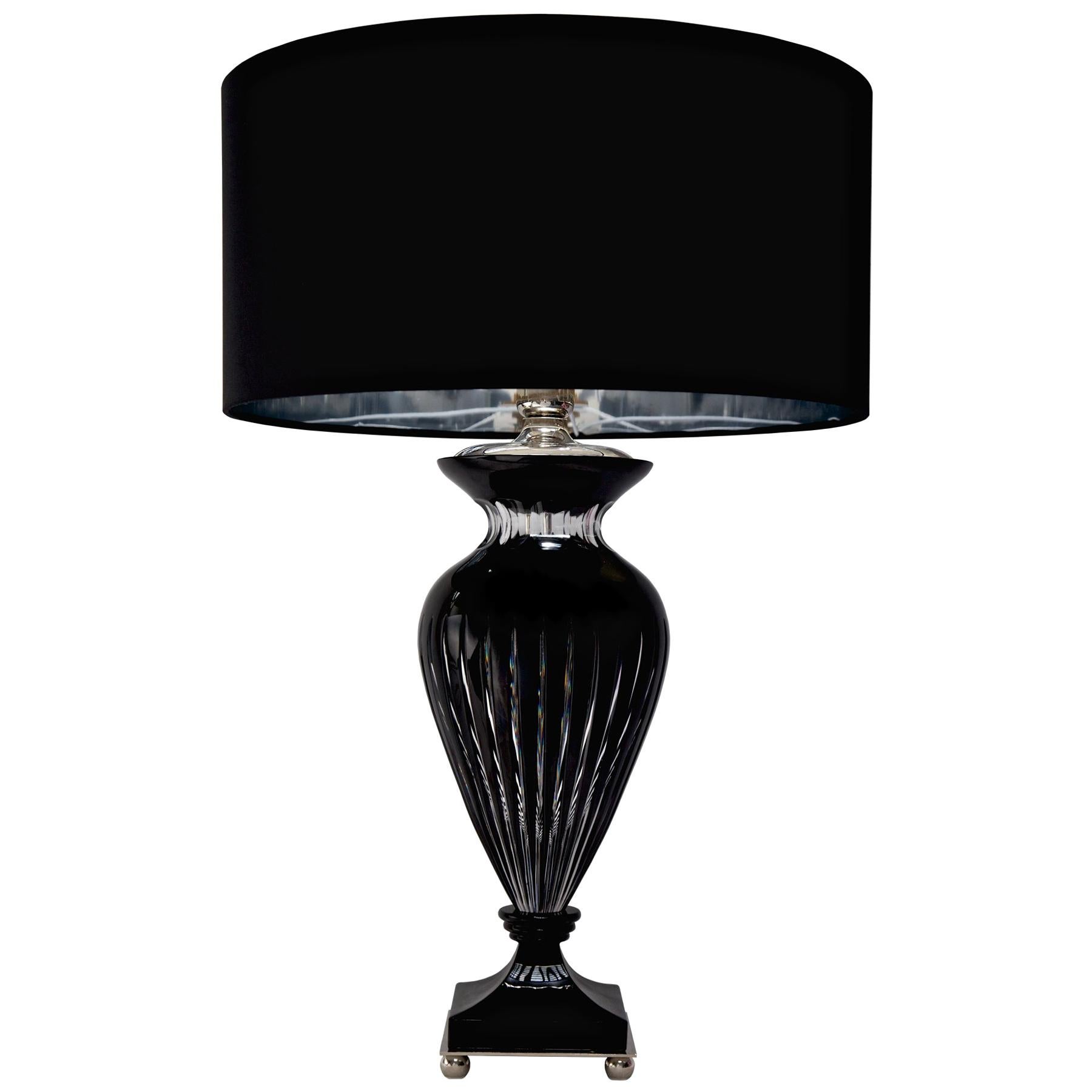 Ugo Poggi Firenze Handcrafted Crystal Table Lamp Boboli For Sale