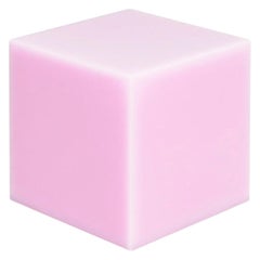 Sabine Marcelis Contemporary Bubblegum Pink Candy Cube Glossy Resin Side Table 