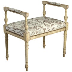 19th Century Painted Stool in the Louis XVI Style