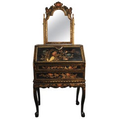 18th Century Chinese Export Lacquer Bureau on Stand