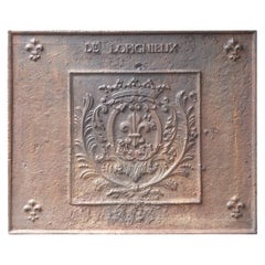 Antique French Fireback with the Arms of France, 18th Century