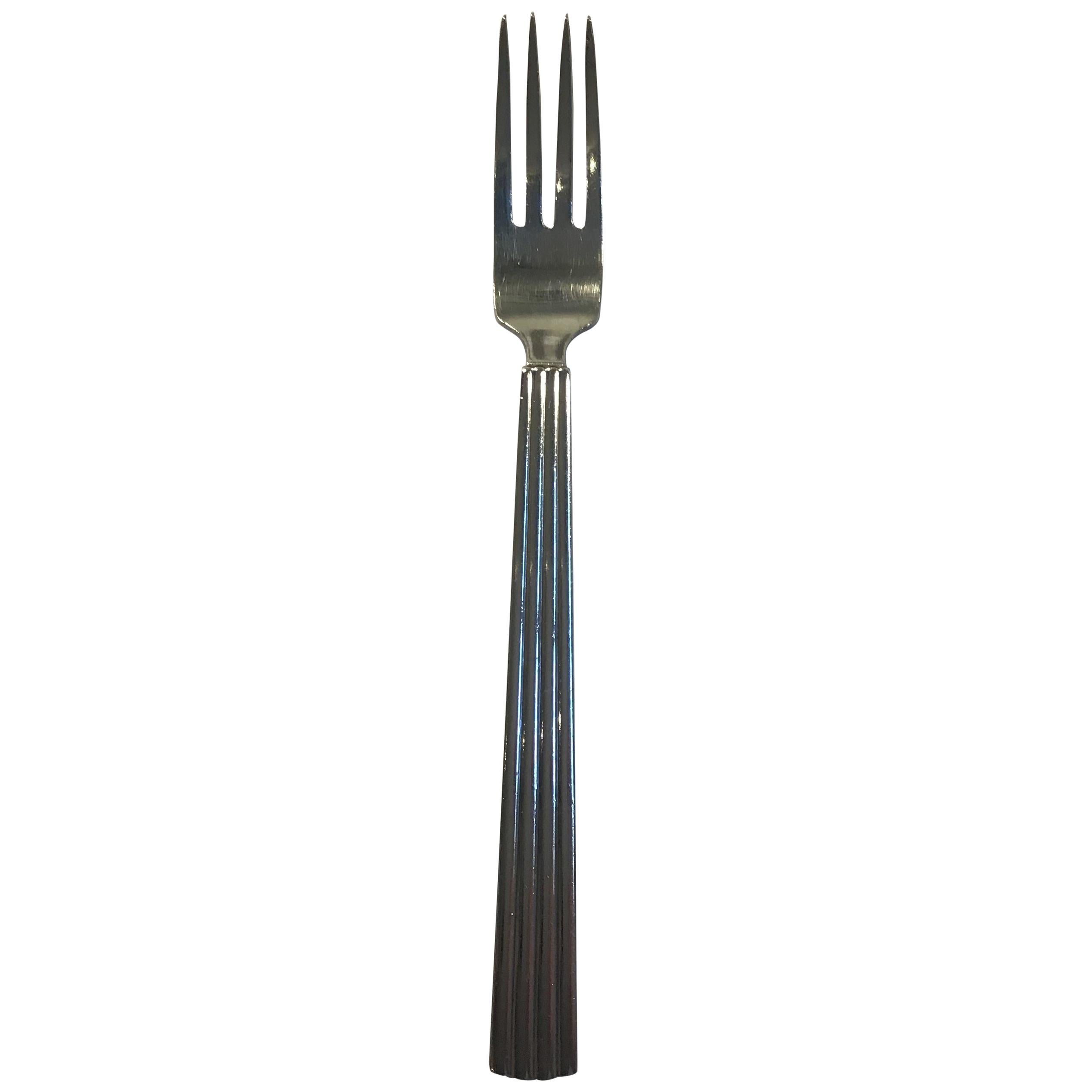 Georg Jensen Sterling Silver 'Bernadotte' Lunch Fork No 022