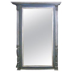 French 19th Century Carved Columned Mantel Mirror