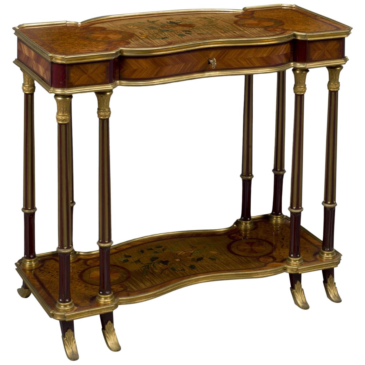 Transitional Style Low Side Table, Attributed to Maison Krieger, circa 1880