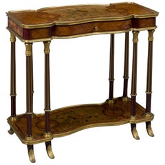 Antique Transitional Style Low Side Table, Attributed to Maison Krieger, circa 1880