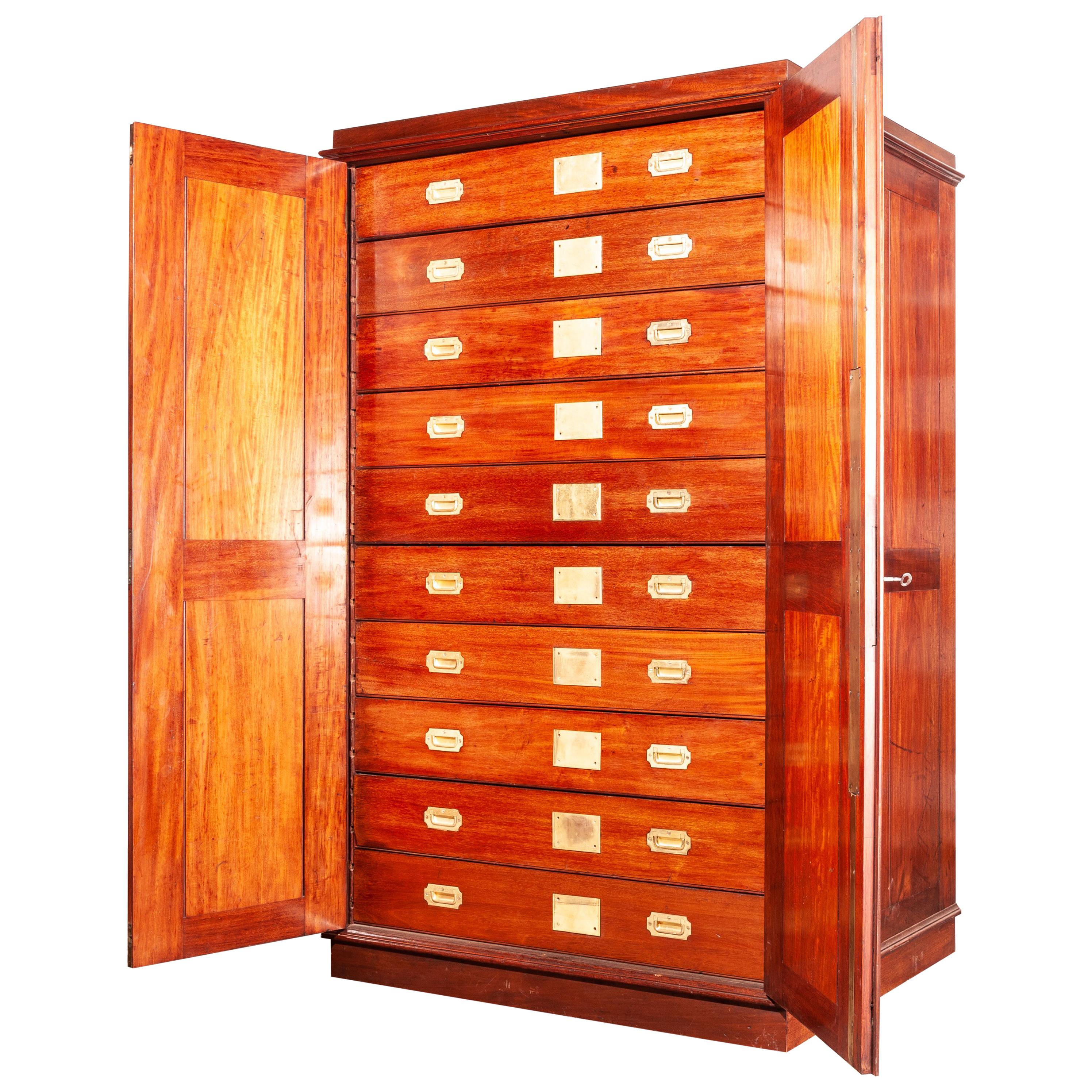 19th Century Mahogany Chest of Drawers or Cabinet, Natural History Museum