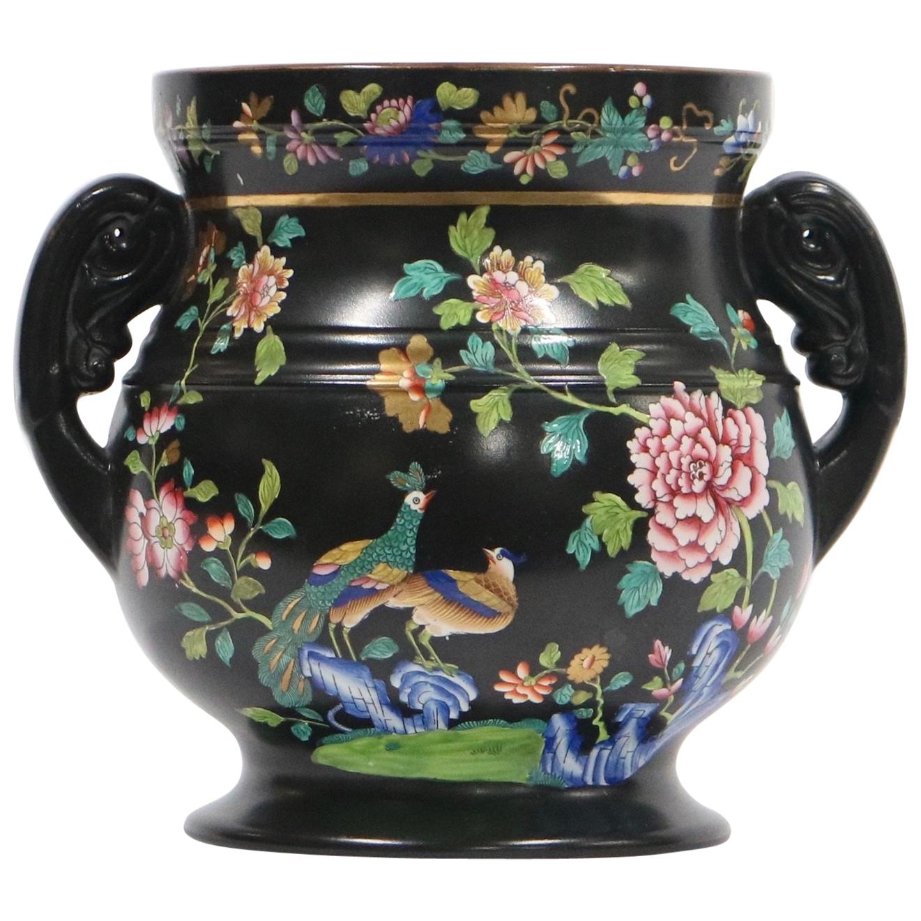 English Regency Chinoiserie Spode Potpourri Porcelain Jar