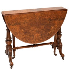 Antique Victorian Inlaid Walnut Sutherland Table