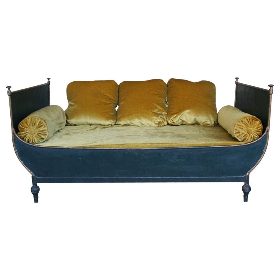 French Neoclassical Style Sleigh Bed