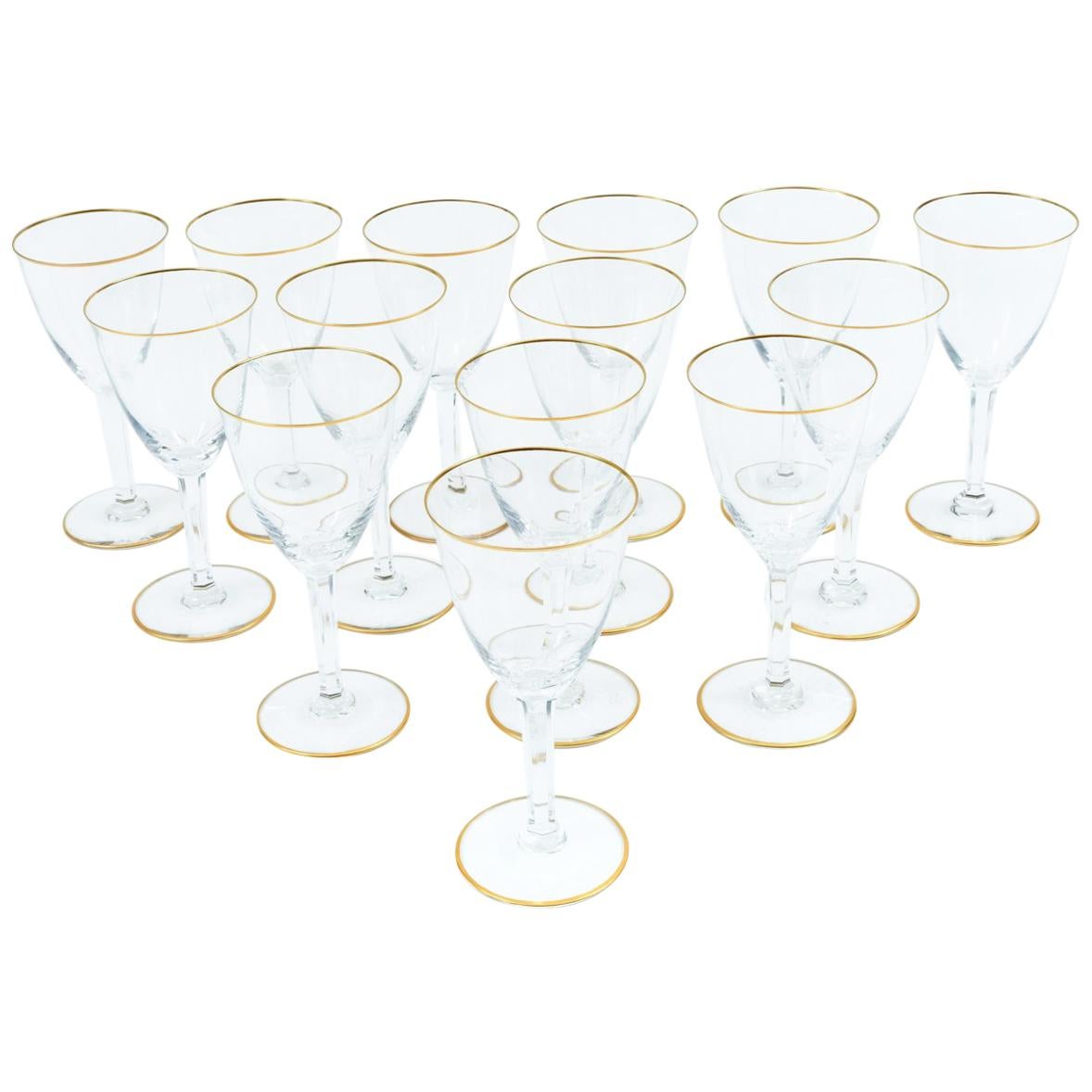 Vintage Baccarat Crystal White Wine Service for 14 People