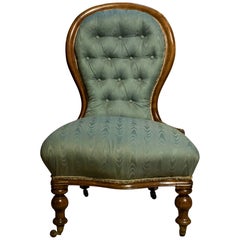 Victorian Walnut Button Back Chair