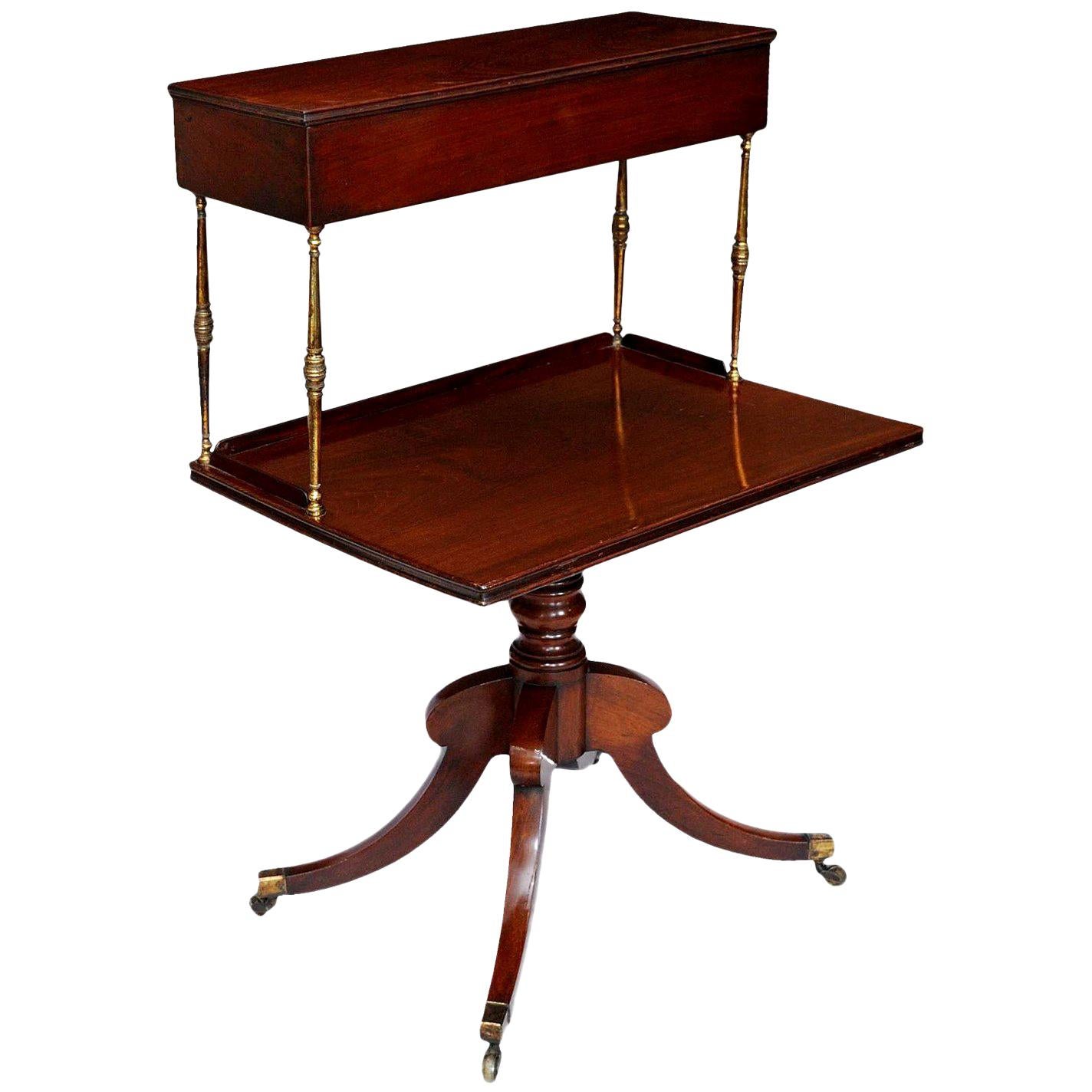 English Regency Mahogany and Gilt Brass Oyster Table, circa 1810 For Sale