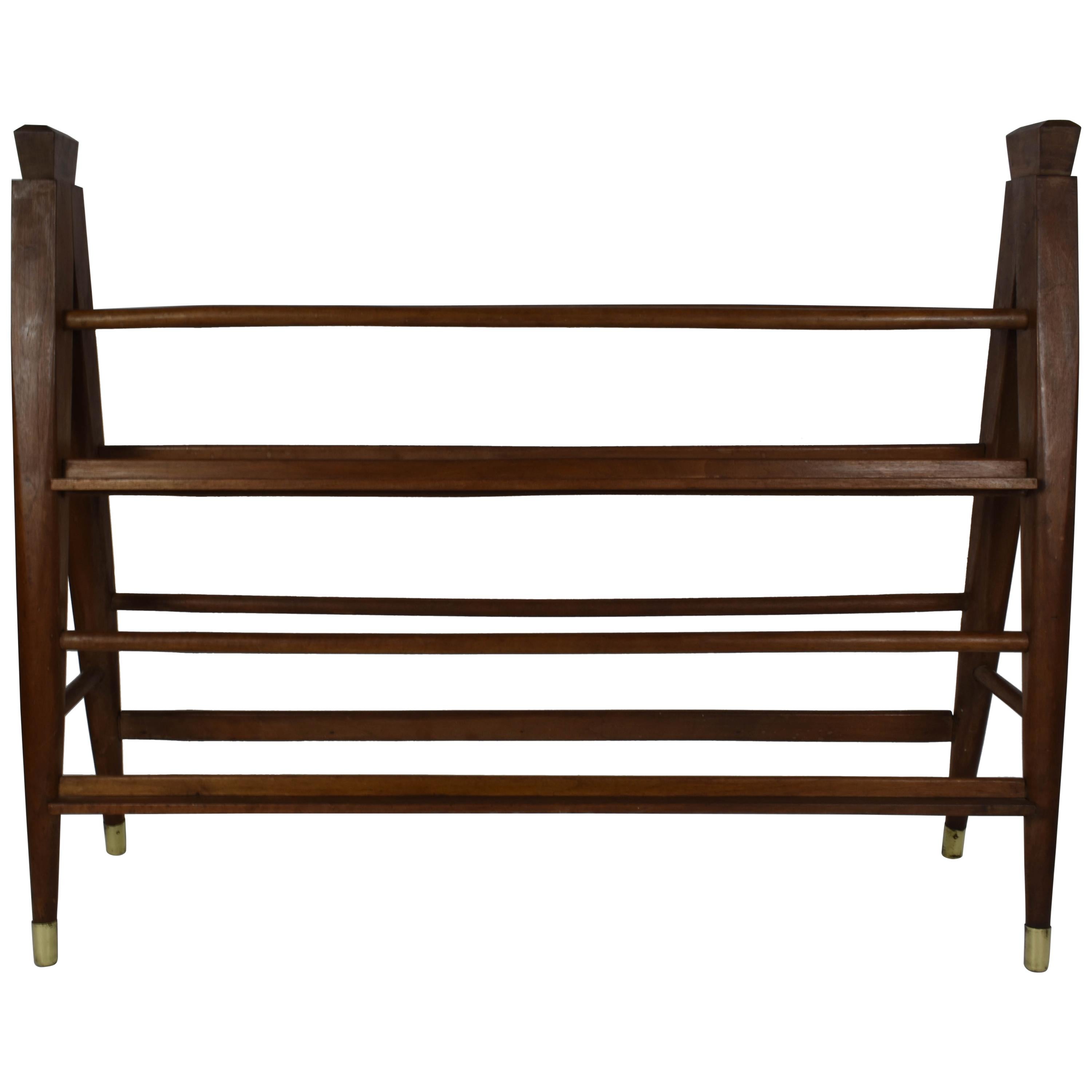 FINAL SALE Vintage Two Sided Dutch Decorative Wooden Book Stand or Display Rack For Sale