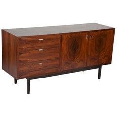 Mid-Century Danish Rosewood Chest with Aluminum Pulls