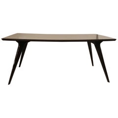 Mid-Century  Lacquered Dining Table Ico Parisi Style, 1950s