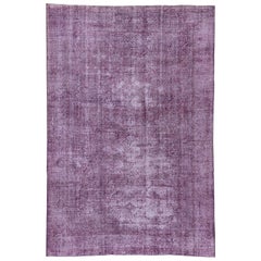 Vintage Purple Overdyed Carpet, circa 1940s