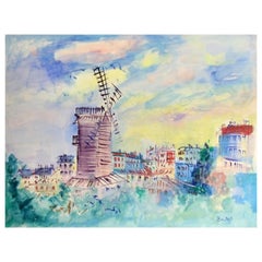 Le Moulin de la Galette von Jean Dufy, signiert LL