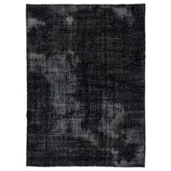 Black Overdyed Carpet, Distressed