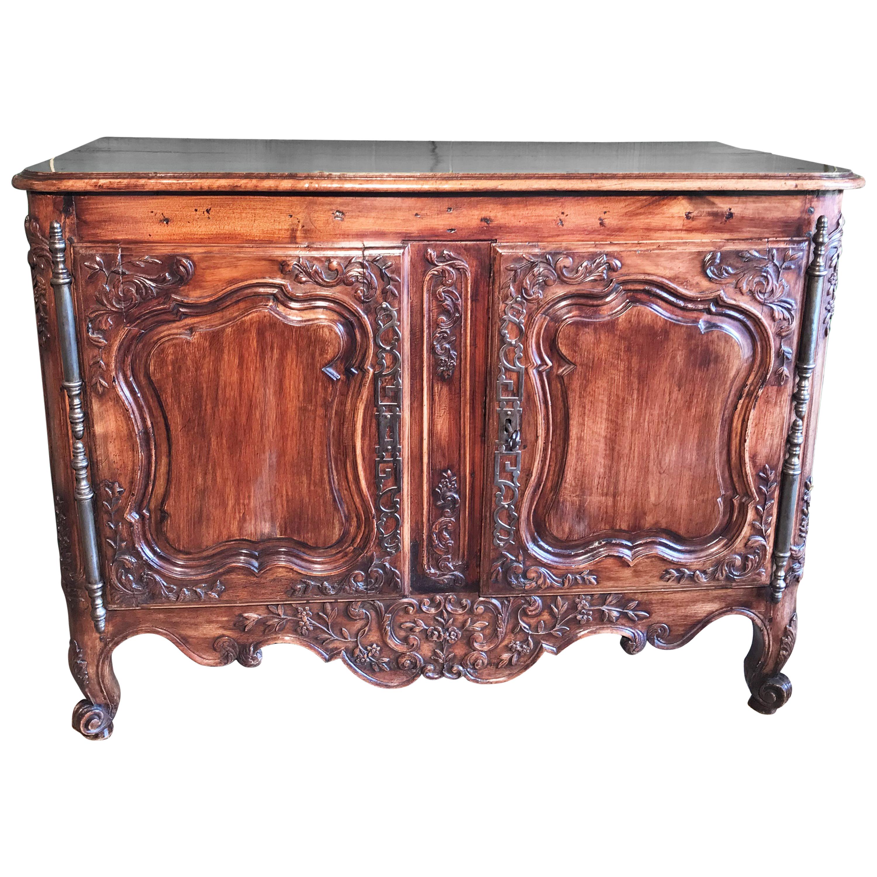 18th C. French Provencal Arlesienne Credence in Walnut Antiques Los Angeles CA