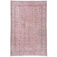 Vintage Light Pink Overdyed Carpet