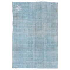 Tapis vintage teinté délavé, Aqua