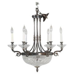 Vintage Chandelier with Cut-Glass