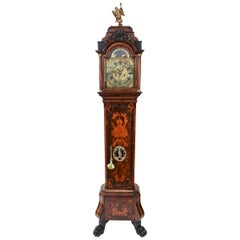 Antique Mid-18th Century Dutch Inlaid / Bronze Tall Case Clock with Moon Phase