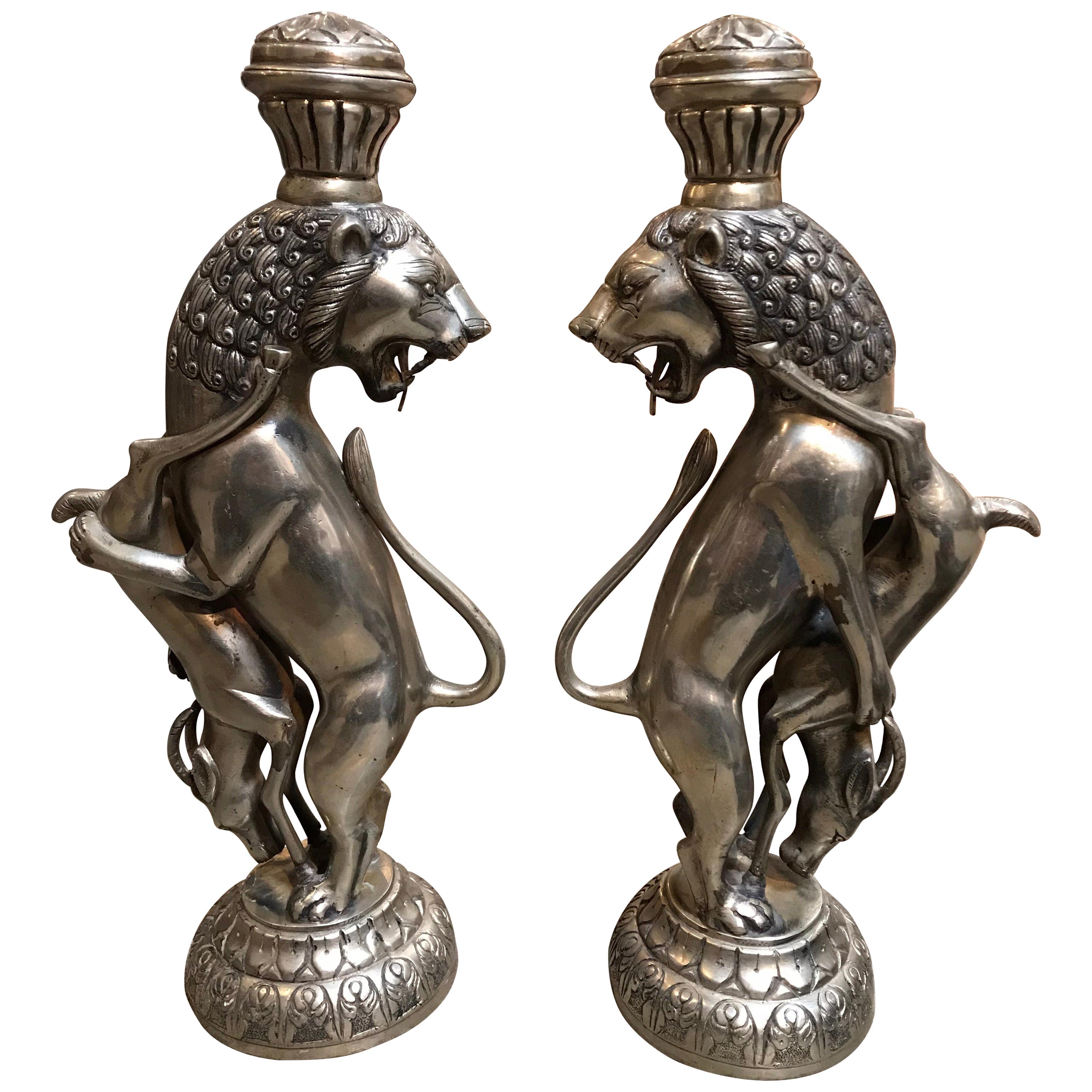 Rajastani Lion with Deer Figures