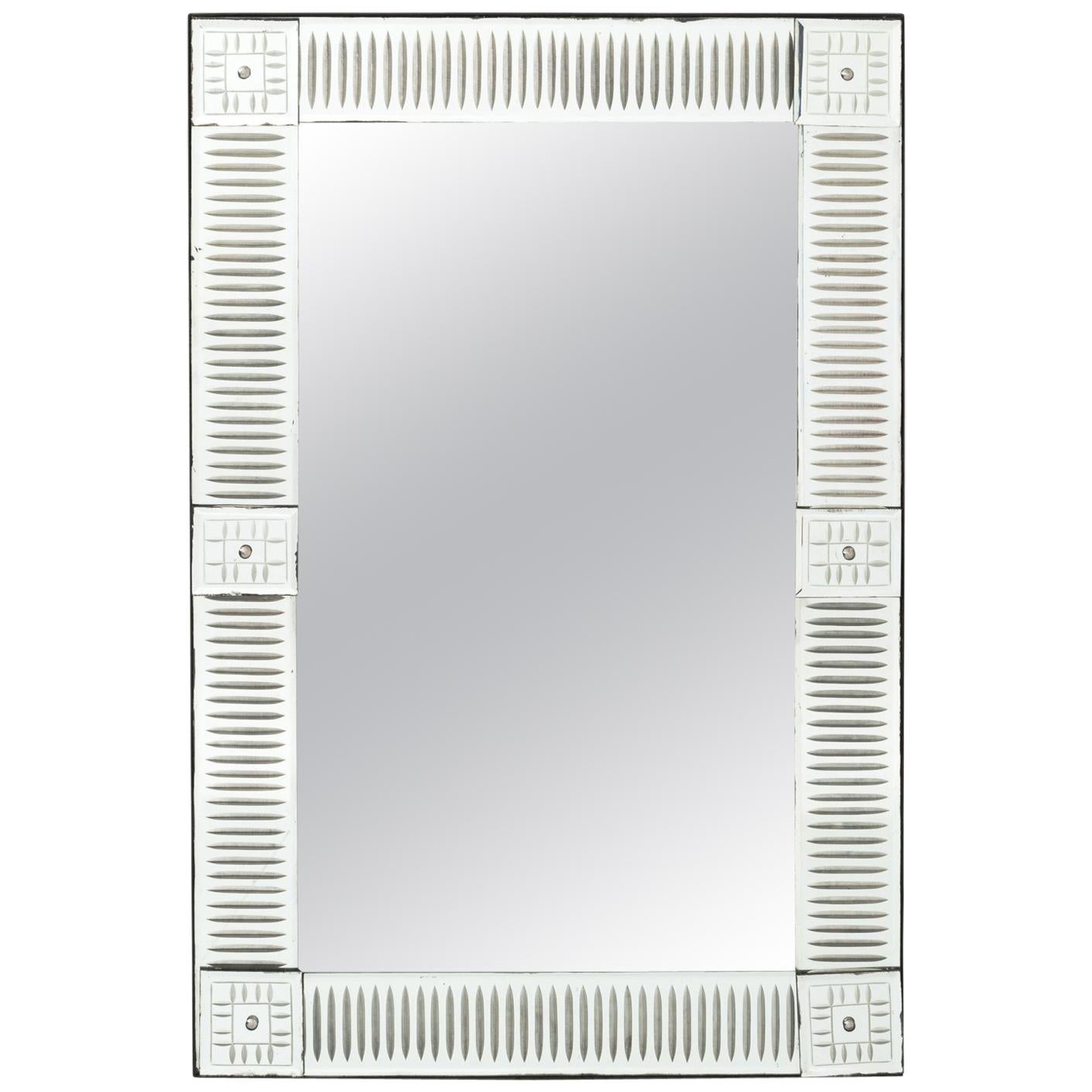 White Painted Venetian Style Mirror For Sale