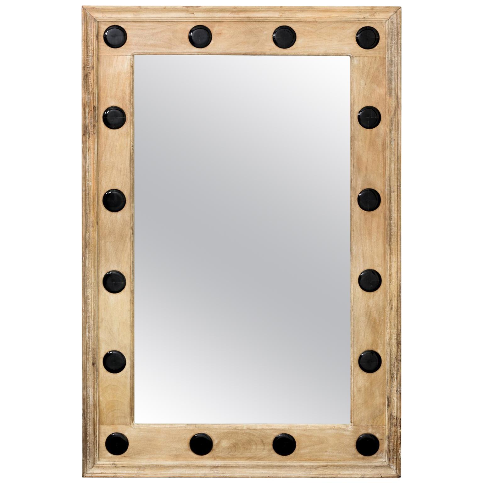 Wood and Horn Rectangular Mirror
