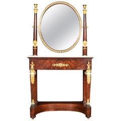 Antique French Ormolu Mounted Empire Dressing Table