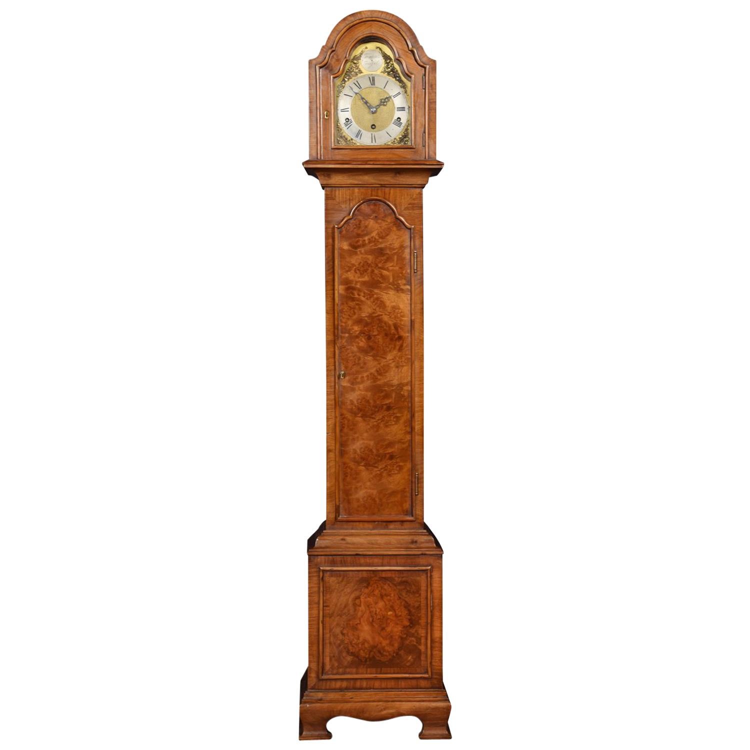 Walnut Cased Grandmother Clock