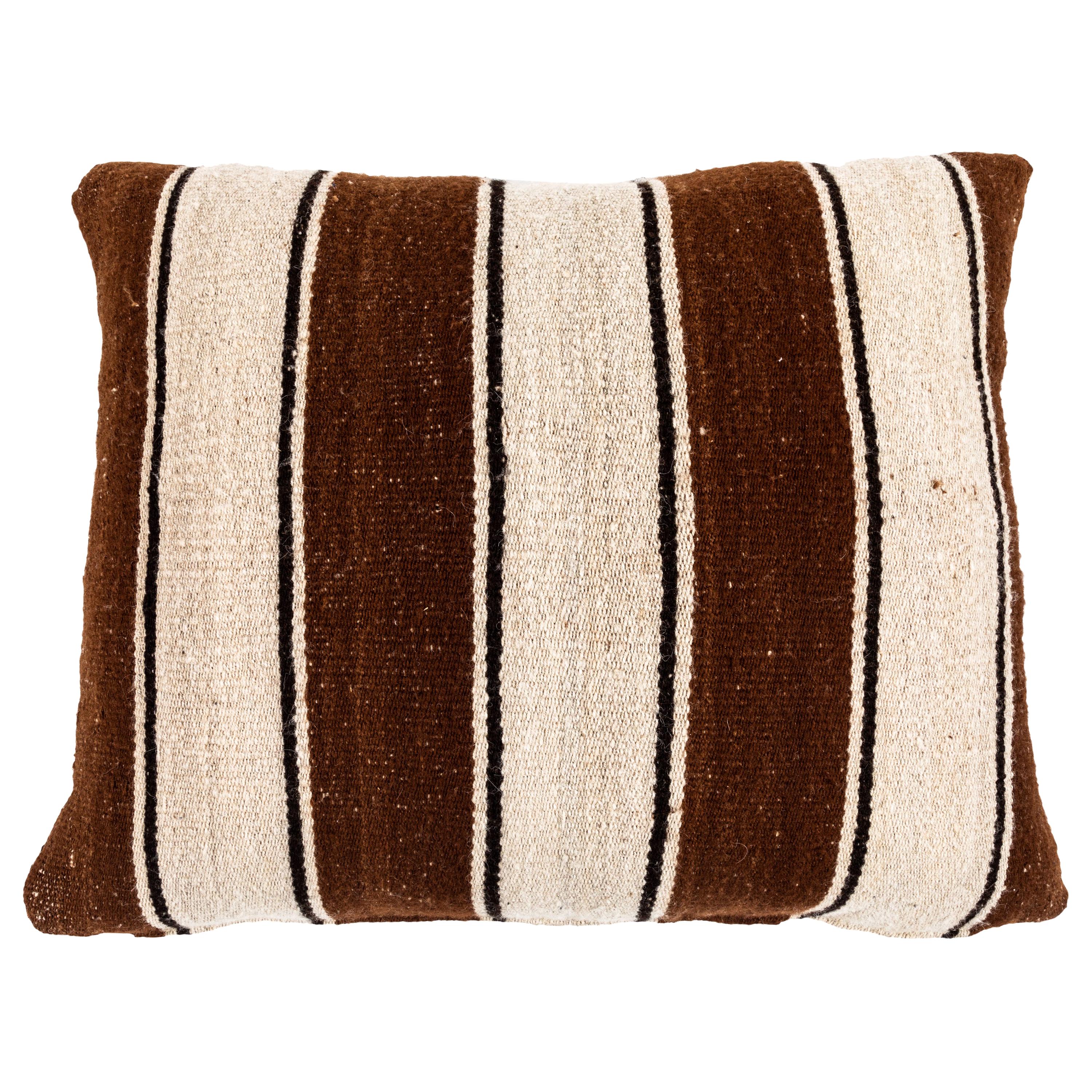 Brown Striped Peruvian Pillow