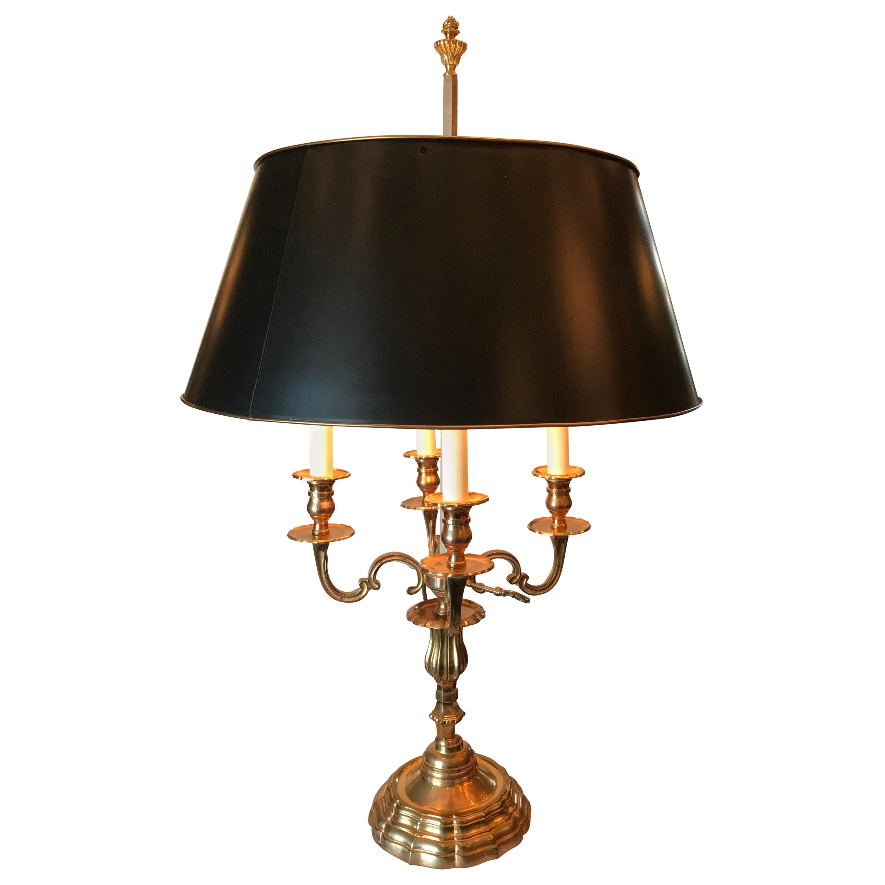Bouillotte Side Table Lamp Mood Light Gilt Bronze Antique Dealer Los Angeles CA
