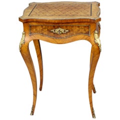 Antique Elegant Late 19th Century French Marquetry Ladies Vanity Table