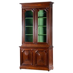 Tall Antique French Oak Bibliothèque Bookcase Display Cabinet, circa 1870