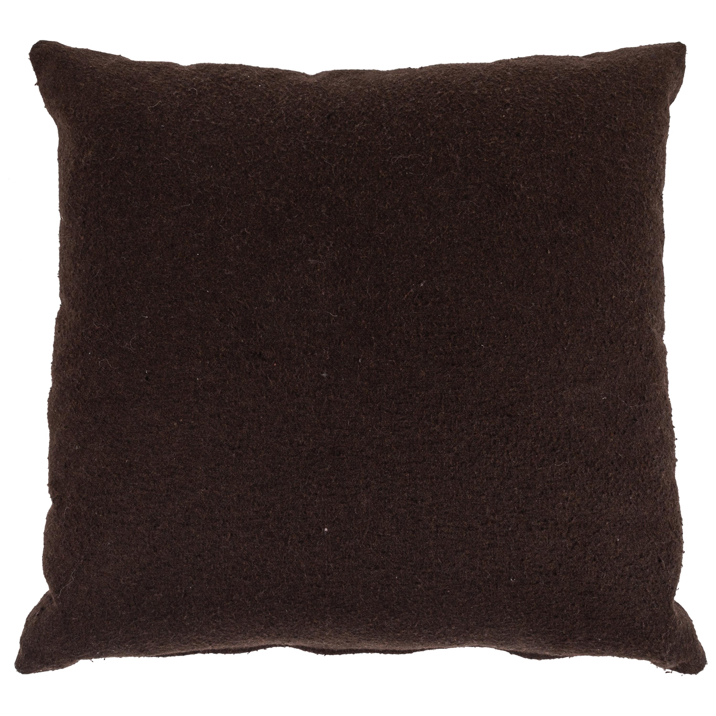 Italian Contemporary Brown Cashmere Pillow