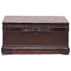 Chinese Woven Reed Trunk, c. 1850