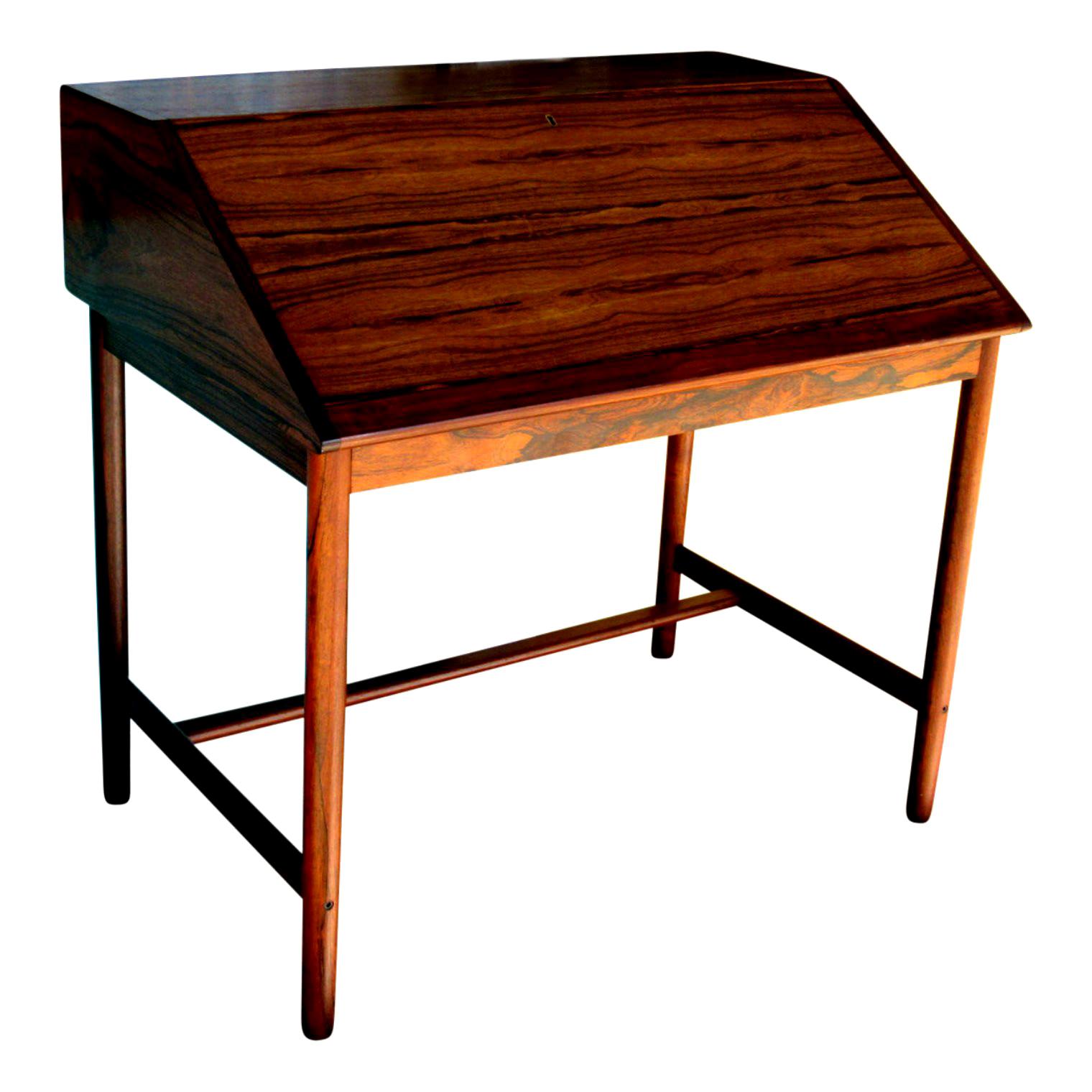 Mid-Century Modern Scandinavian Secretary Desk in Rio Rosewood, 1960s