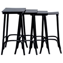 Thonet Ebonised Quartetto Stacking Tables