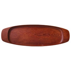 Large Midcentury Teak Tray from Wiggers, Denmark, 1960s