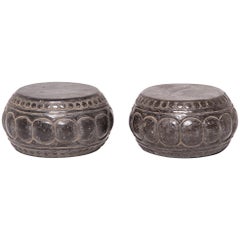 Pair of Early 20th Century Chinese Miniature Column Bases