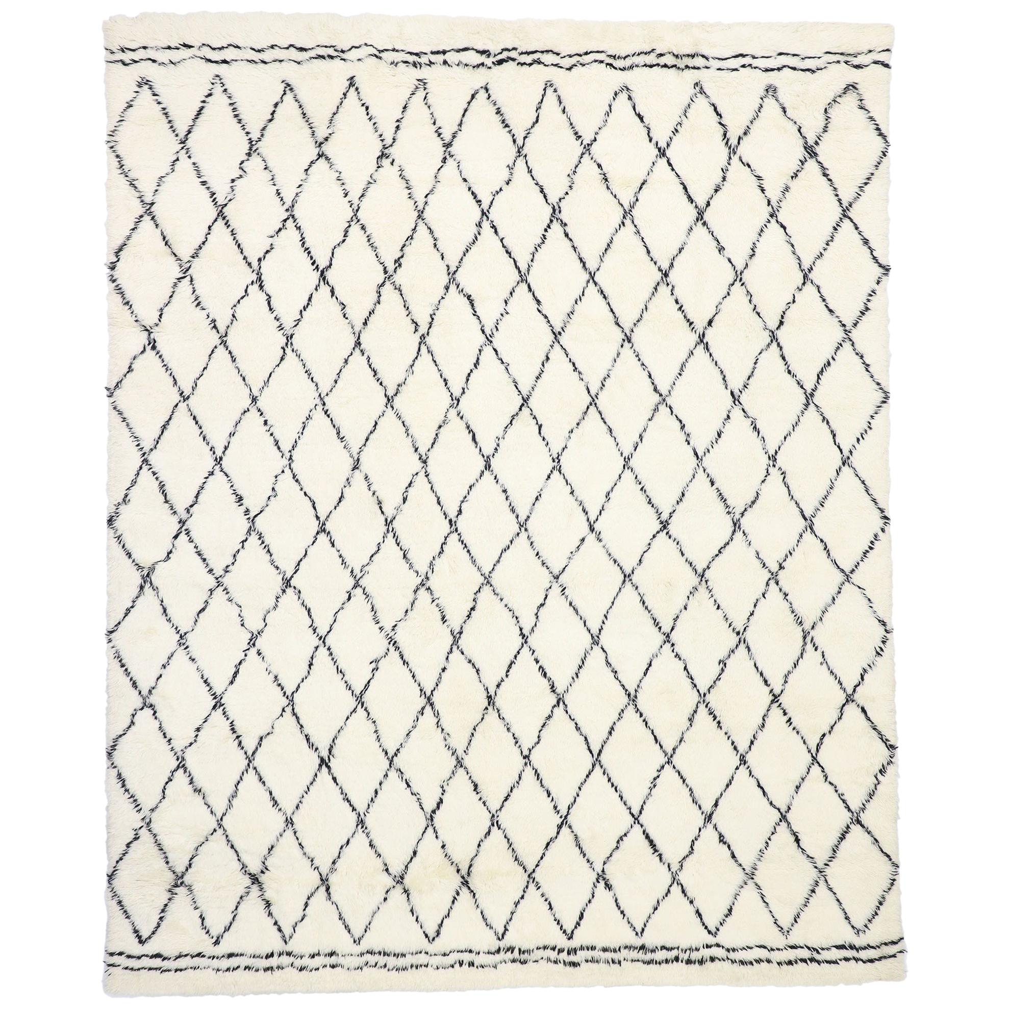 New Contemporary Moroccan Style Rug with Cozy, Hygge Vibes  For Sale