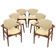 Set of Six Danish Teak Dining Chairs, Arne Hovmand Olsen