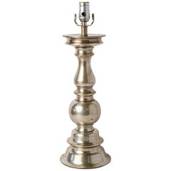 Antique Nickel on Cast Brass Table Lamp in Georgian Style